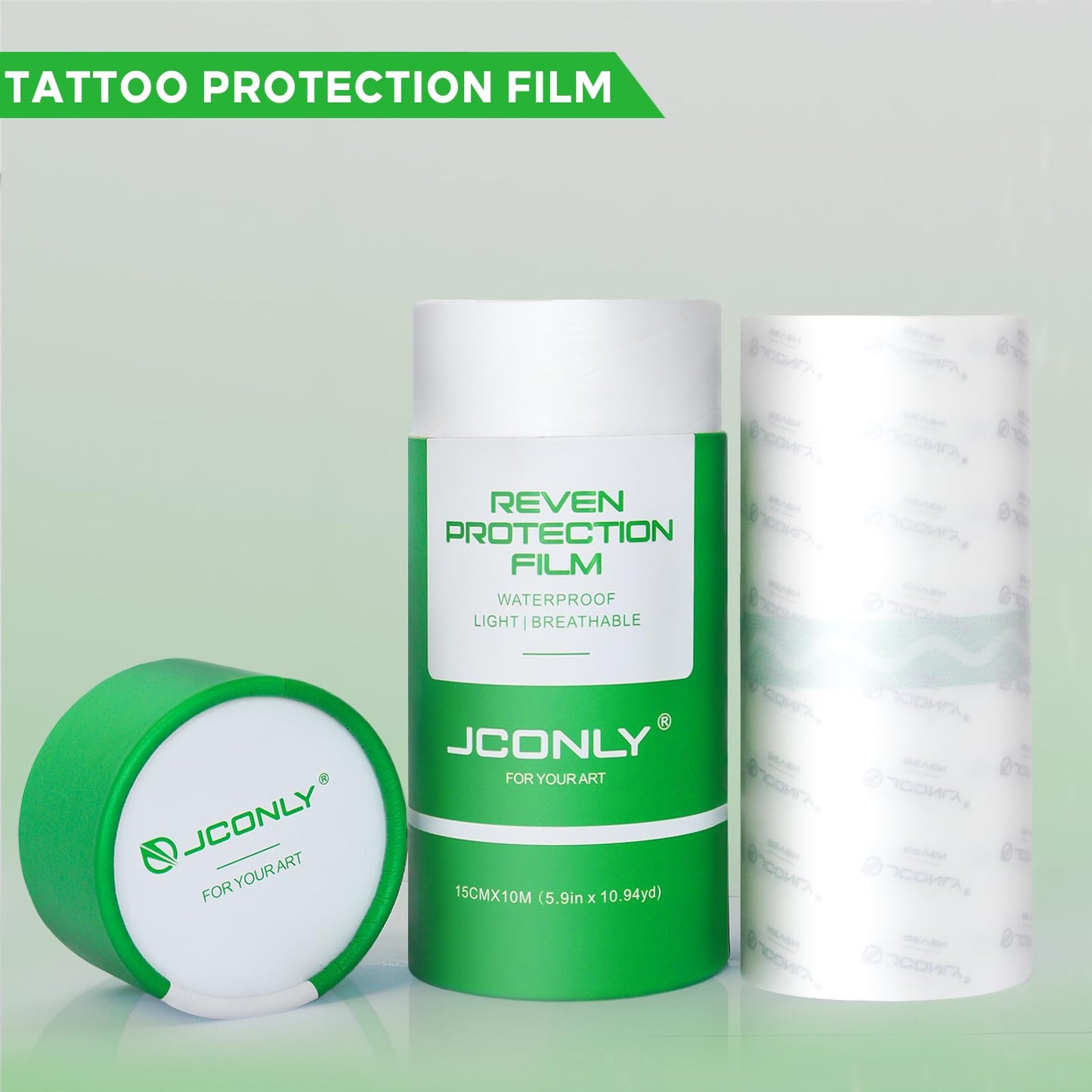 Tattoo Aftercare Bandage 5.9 Inches x 10.9 Yard Second Skin Tattoo Cover Up Patch 0.02MM Tattooing Protection Film Roll Transparent Waterproof Aftercare Wraps for Healing Skin Recovery Film