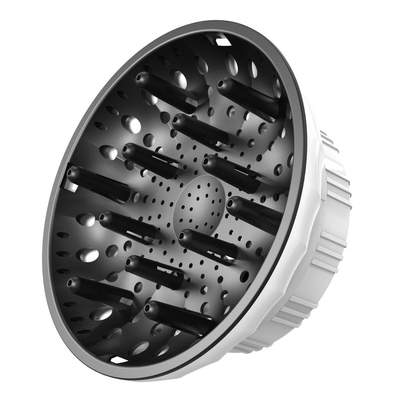 Evalunira Universal Hair Diffuser: Hair Dryer Diffuser Attachment for Curly & Wavy Hair, Fits 1.4-2.4 Inch Nozzles, Ideal for Long Thick Hair, Hair Styling Tool，White