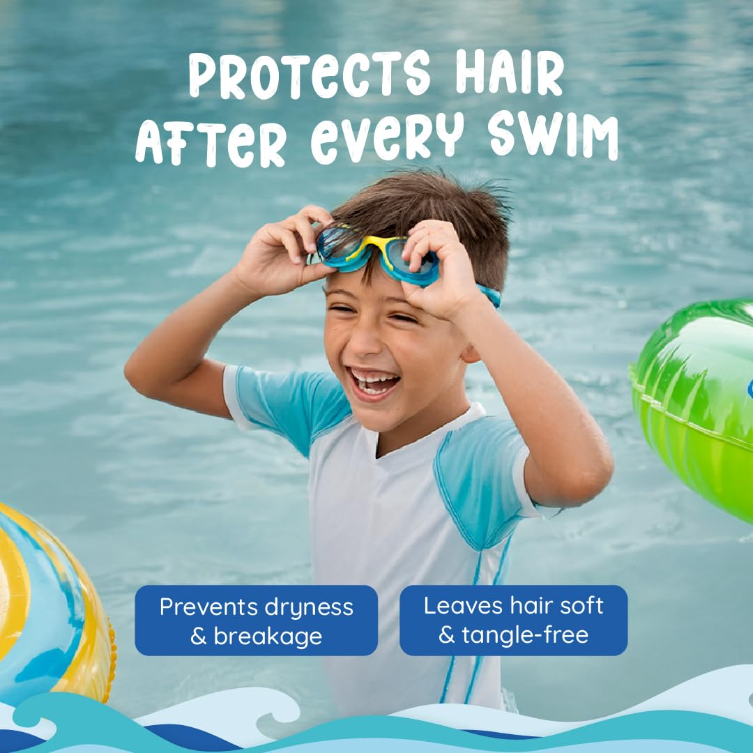 Fresh Monster Kids Swim Shampoo – Chlorine Removal Clarifying Shampoo for Swimmers – Sulfate-Free, Tear-Free, Post-Swim Hair Wash for Kids, 8.5 oz