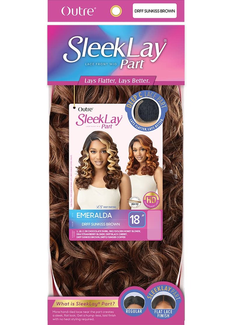 Outre SleekLay Part HD Deep-C Lace Part Lace Front Wig - EMERALDA (DRFF2-Ginger Copper)