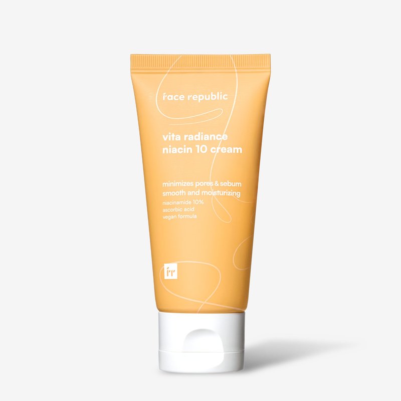 Face Republic Vita Radiance Niacin 10 Cream 50ml 1.69 fl oz | Revitalizing, Natural Coverage | Niacinamide 10%, Ascorbic Acid, Panthenol, Vitamins | Silky Finish | Vegan Korean Skincare Moisturizer