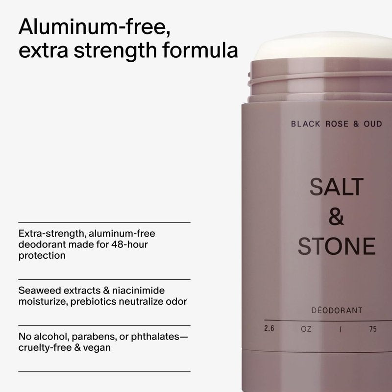 Salt & Stone Deodorant and Body Lotion - Black Rose & Oud Scent