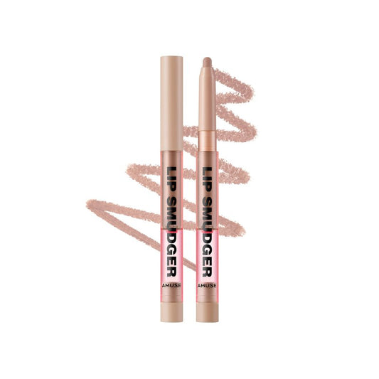 Amuse SEOUL Lip Smudger (00 SHADING) - Natural Shadow Beige, Lip Liner Pencill, Creamy Lip Crayon, Smooth Velvet Texture, Multi-Use Lipliner, Overlip Line Color, Vegan, Korean Beauty
