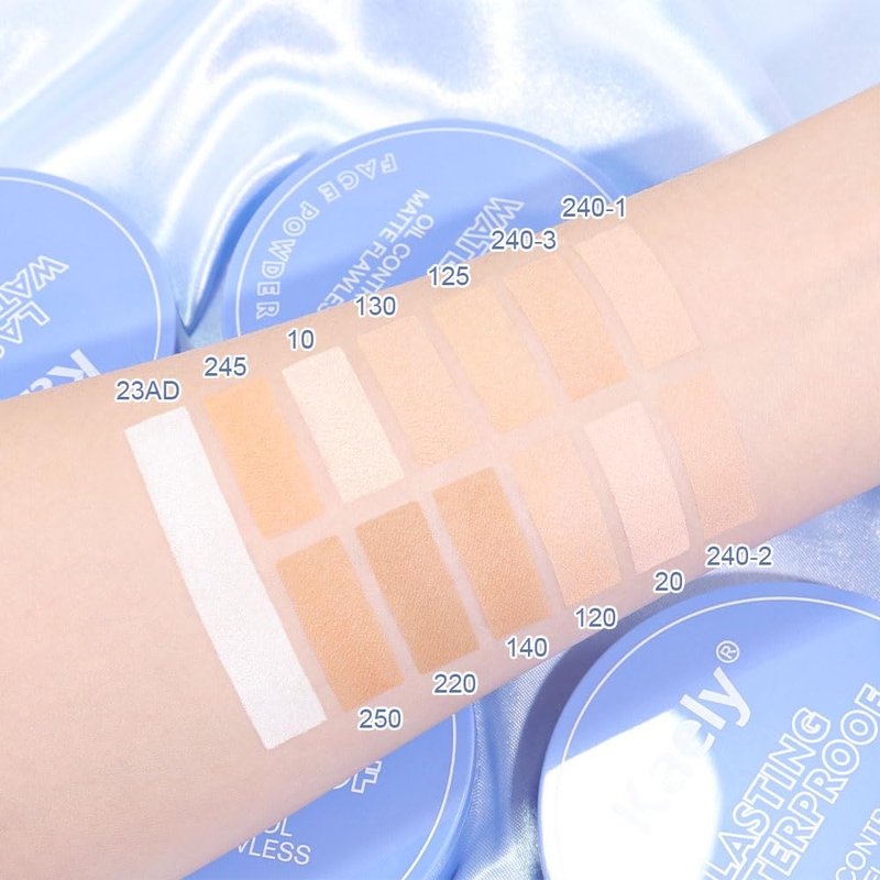 evpct Oil Control Pressed Face Powder Compact for Women, Translucent Setting Powder Makeup Foundation for Women, Waterproof Long Lasting Lightweight, polvo compacto de maquillaje, 220 Sand