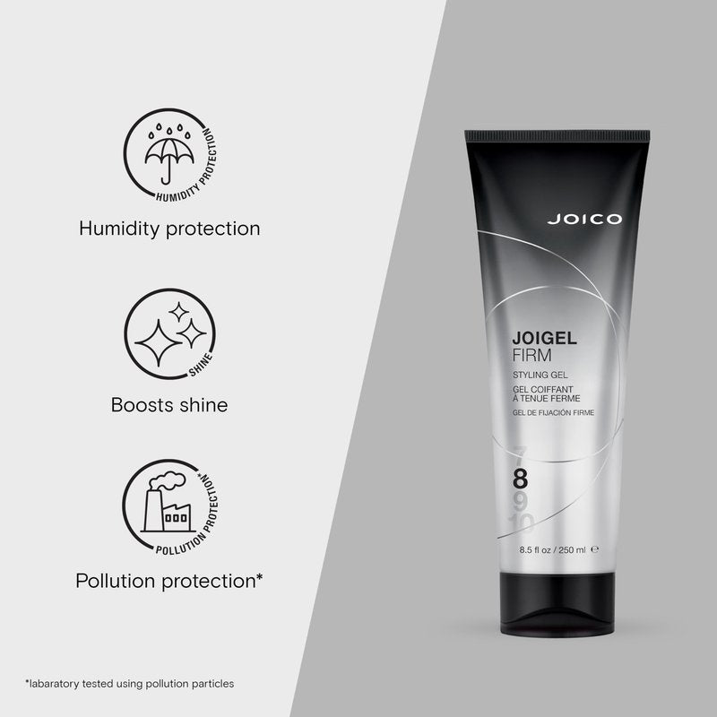 Joico JoiGel Firm Styling Gel | For Most Hair Types | Add Body and Volume | Lock In Moisture & Boost Shine | Thermal Heat & Humidity Protection | Protect Against Pollution | 8.5 Fl Oz