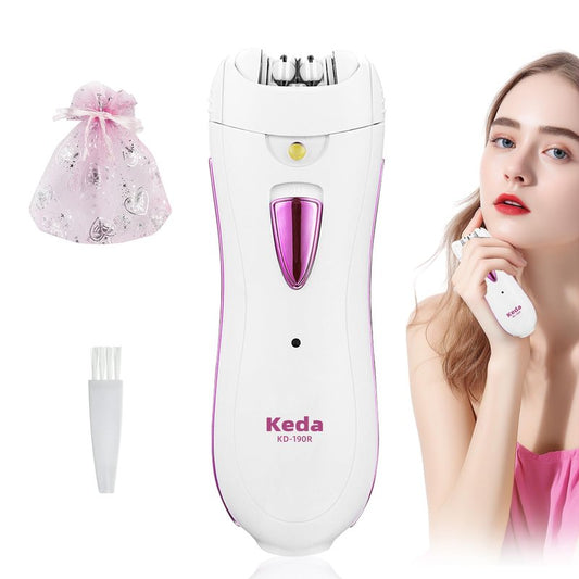 Smooth Glide Epilator for Women, Portable Hair Removal Device for Women, Rechargeable Smooth Glide Epilator with LED Light for Facial, Armpit, Bikini and Leg