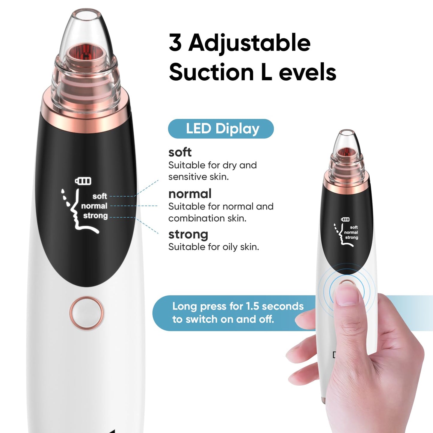 Blackhead Remover Pore Vacuum (Snow White)