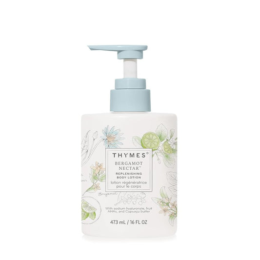 Thymes Replenishing Body Lotion - Moisturizing Lotion for Dry Skin | Bergamot Nectar, 16 fl oz