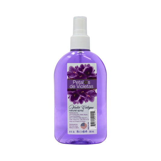 YOLY Petalos de Violetas, Traditional Violet Cologne, Long Lasting, For Babies and Adults (8 Fl Oz/Pack of 1)