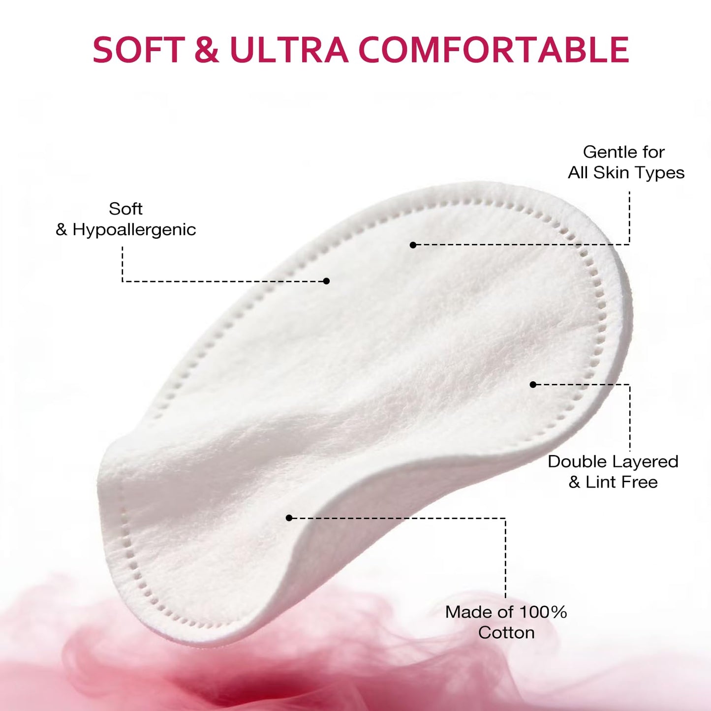 Astraescly Cotton Rounds Bulk 2000 Count, Soft Makeup Remover Pads for Face 100% Pure Cotton Lint-Free Hypoallergenic Gentle Exfoliating Facial Pads for All Skin Types & Toner, 20 Packs of 100 Count