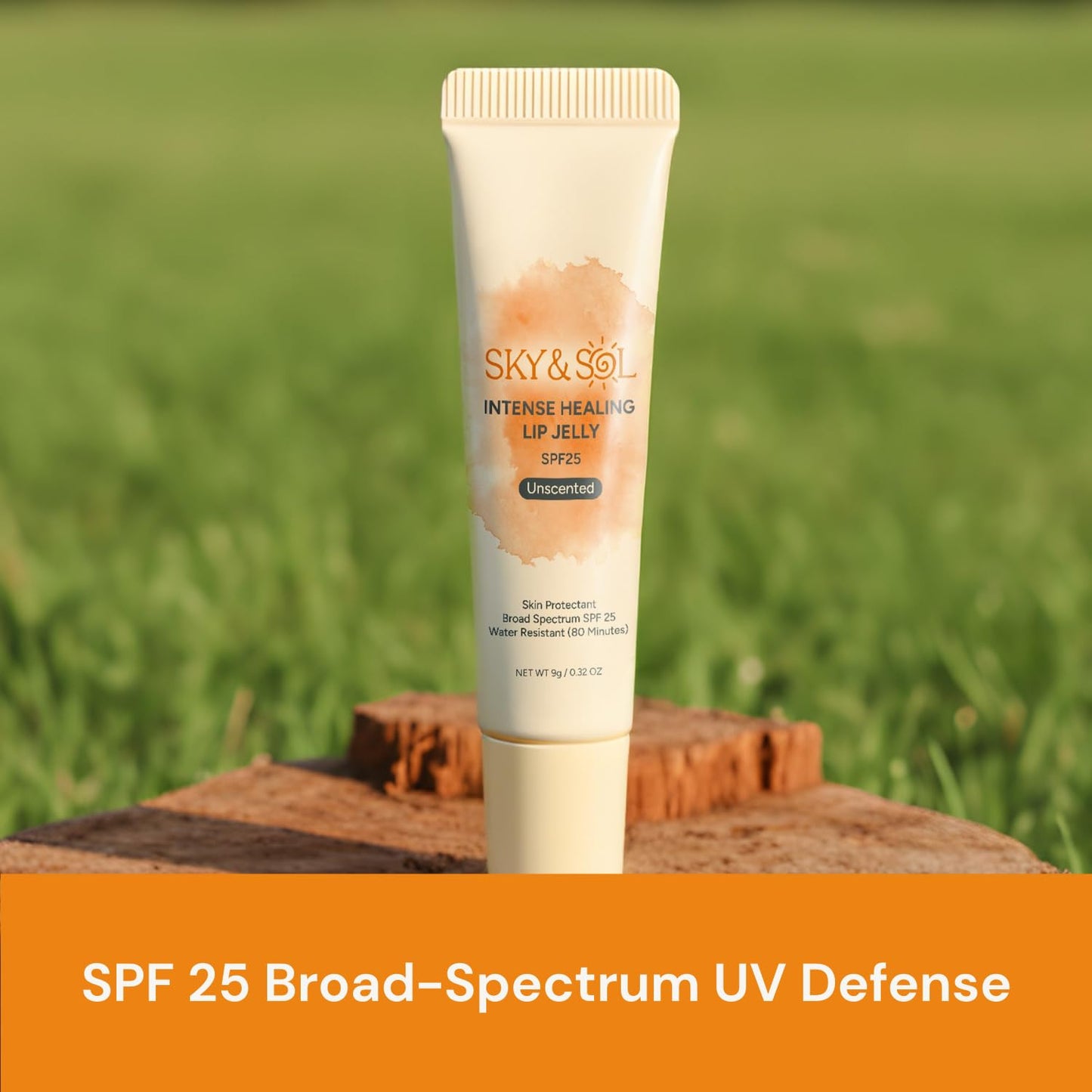 Natural Hydrating Lip Balm SPF 25 - 3 Pack of Water-Resistant Lip Jelly for Smooth, Plump & Rosy Lips