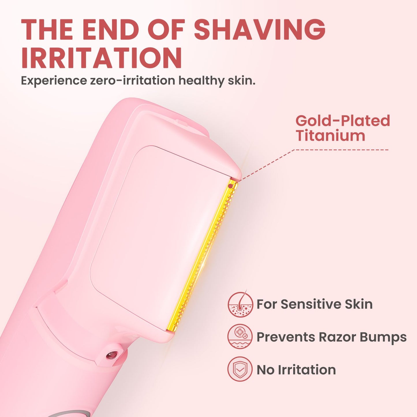 MAXGROOM Electric Razor for Women Pubic Hair - Painless Body Trimmer with LED Light & IPX7 Waterproof, Gentle Bikini Hair Removal for Intimate Area Legs & Armpits (Pink)