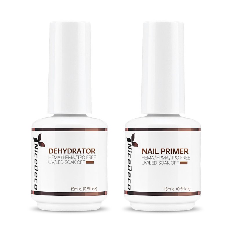 Gel Nail Polish Set - 6 Neon Colors with Nail Primer & Dehydrator | 15ml Each