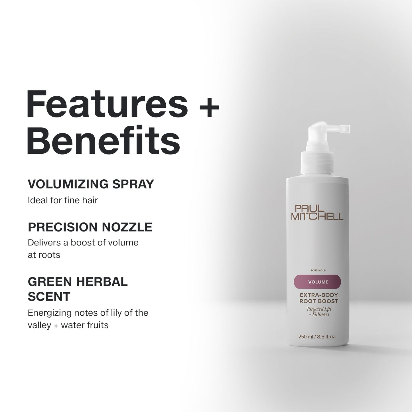 Paul Mitchell Extra-Body Root Boost Volumizing Spray, Targeted Lift, Adds Fullness, For Fine Hair, 16.9 fl oz