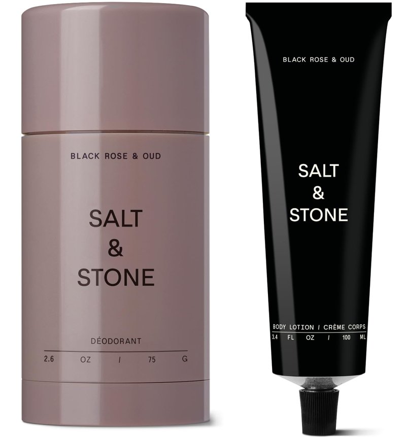 Salt & Stone Deodorant and Body Lotion - Black Rose & Oud Scent