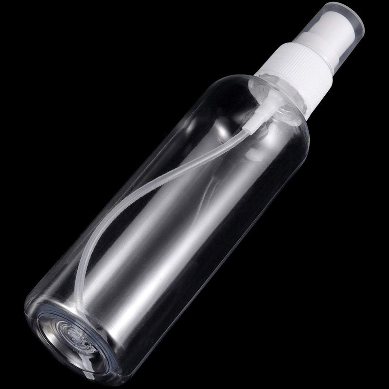 ZEONHAK 50 Pcs 3.5oz / 100ml Clear Plastic Spray Bottles, Empty Spray Bottles with Caps, Fine Mist Travel Bottle, Refillable Liquid Containers, Mini Spray for Hair Spray, Perfumes and Other Liquids