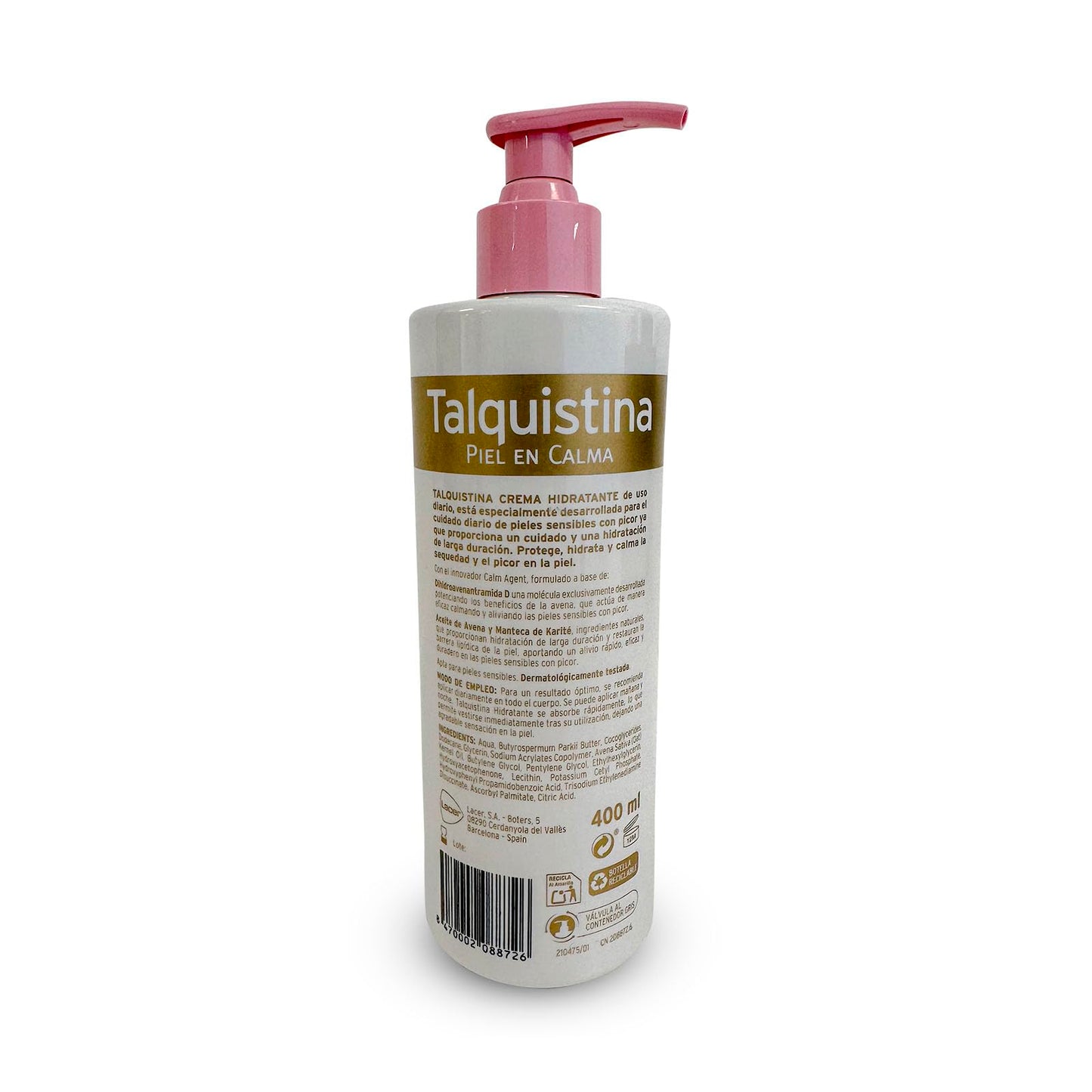 - Crema Hidratante 400ml, para Pieles con Picor, Uso Diario, Hidratación de Larga Duración, Protege y Calma la Sequedad, Apta Pieles Sensibles