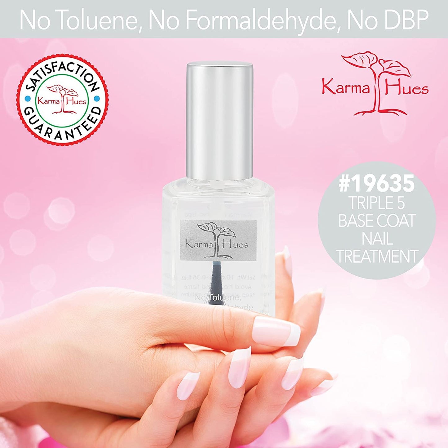 karma organic Unscented Nail Polish Remover, Non-Toxic Nail Treatment Vegan Cruelty-Free) (Unscented) (Unscented +Top/Triple Bas)