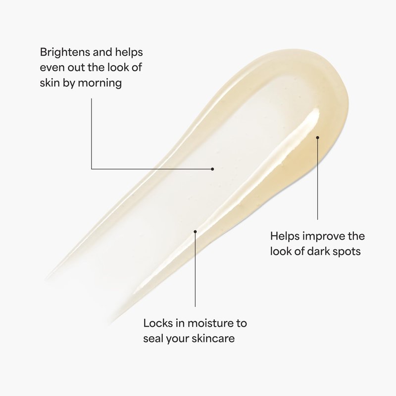 TULA Skin Care Bedtime - Bright Vita-Charge Overnight Brightening Treatment, Vitamin C & Niacinamide help Even Skin Tone & Texture, 1.7fl oz