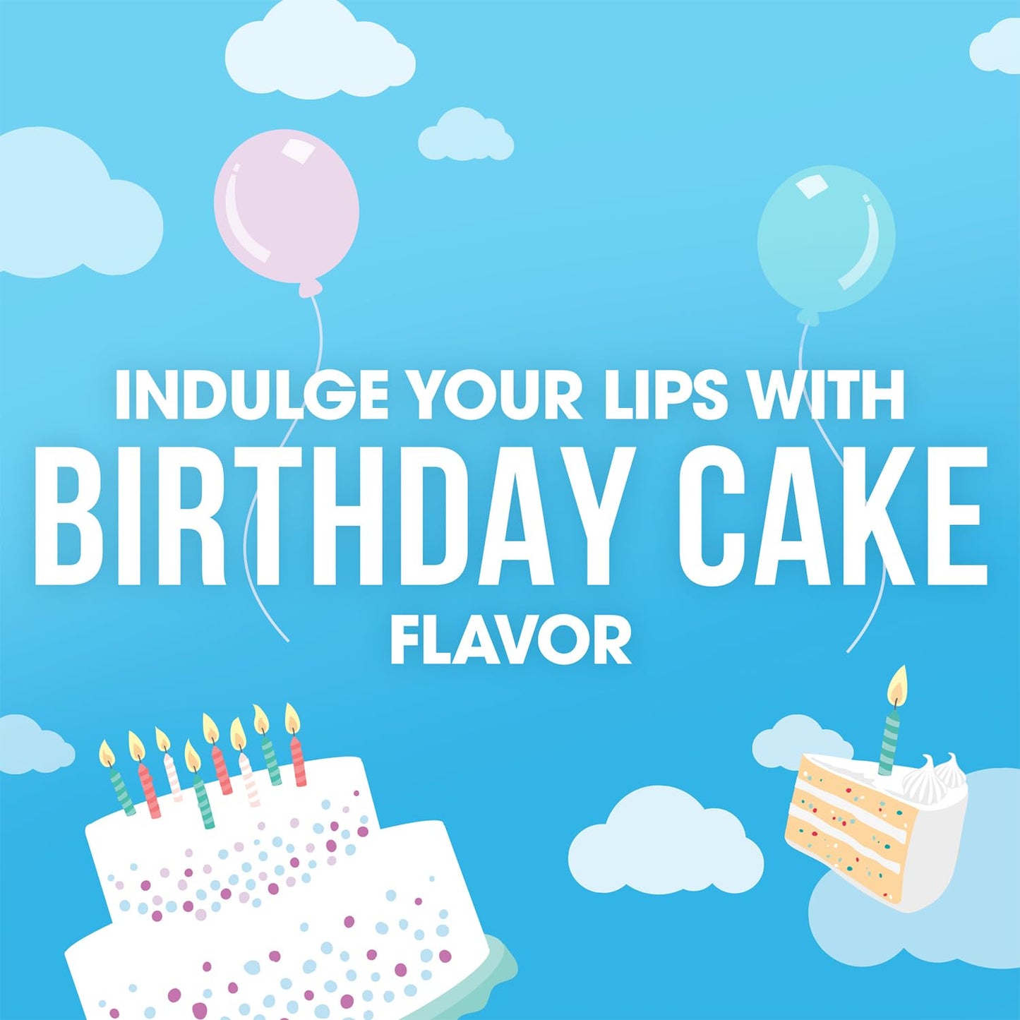 ChapStick Party Favors, Happy Birthday Cake Lip Balm Packs (30 Sticks) – Sweet, Creamy Vanilla Flavor, Fun Gifts for Teens & Adults, 0.15 Oz Ea