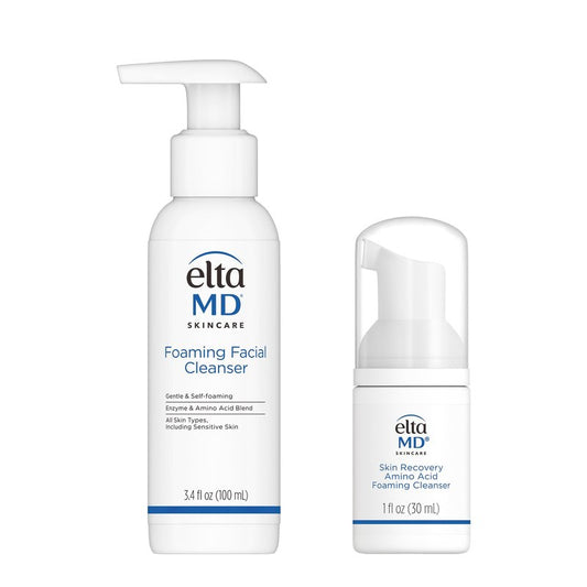 EltaMD Foaming Facial Cleanser, 3.4 oz with Skin Recovery Amino Acid Cleanser Trial Size 1 oz
