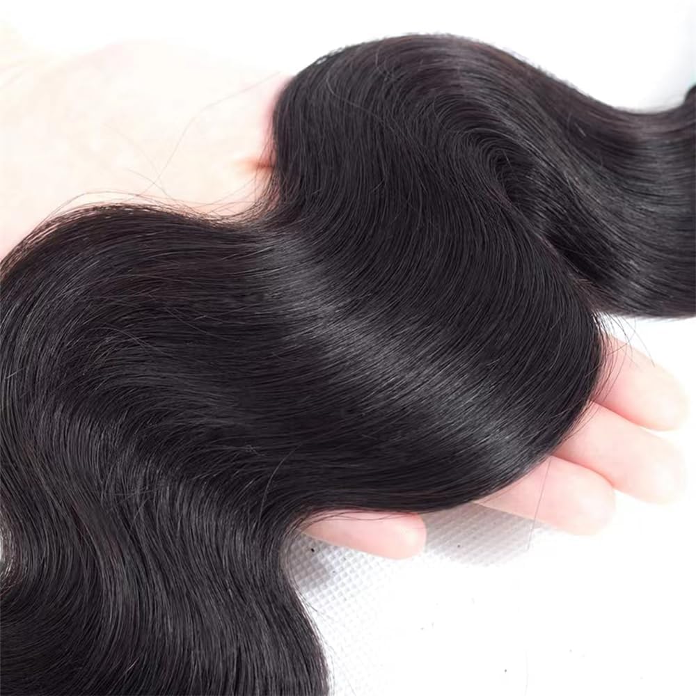 10A Human Hair Bundles 14 14 14 Inch Body Wave Bundles Human Hair Unprocessed Brazilian Virgin Hair 3 Bundles Hair Weave Body Wave Bundles Human Hair Extensions Natural Color