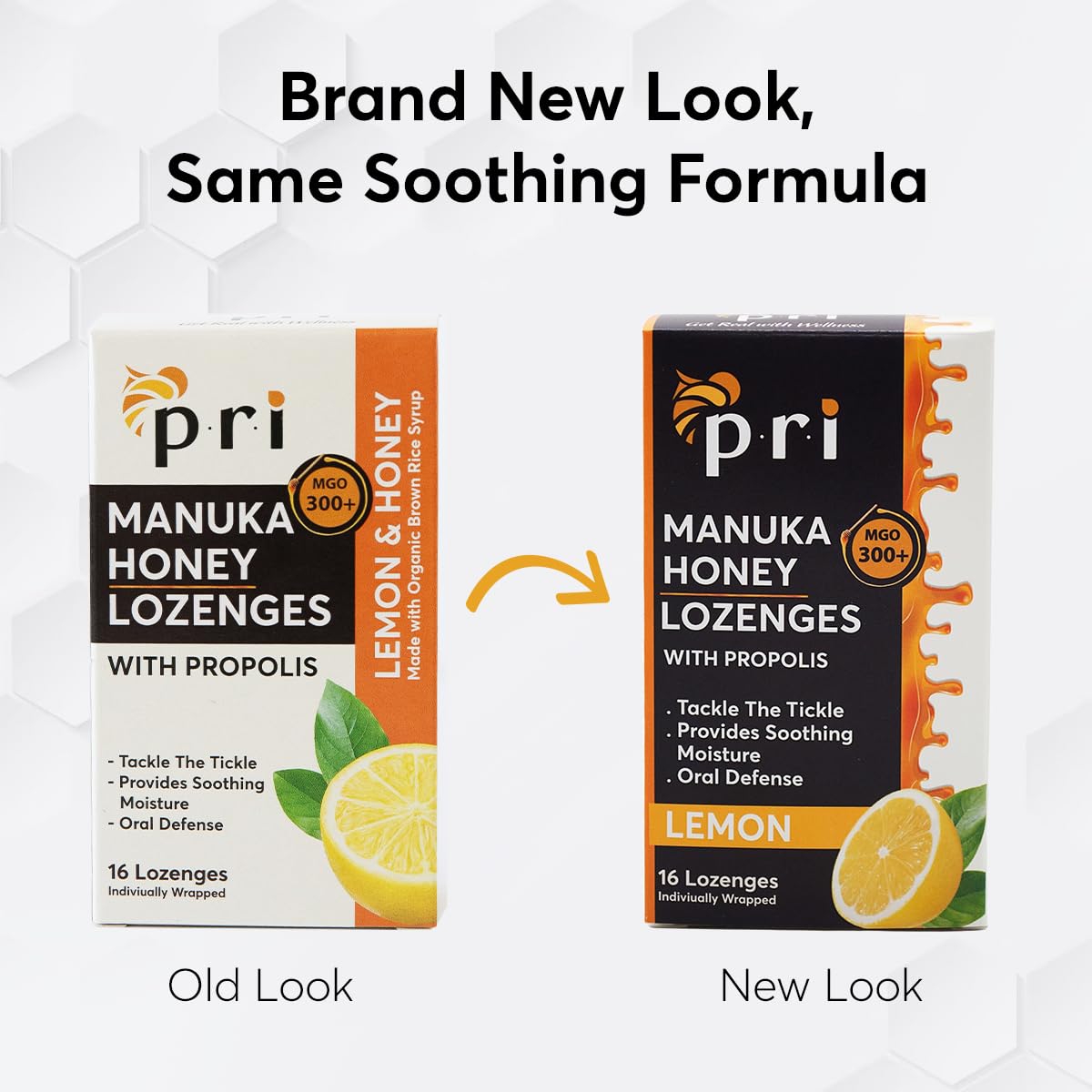P.R.I Manuka Honey Lozenges with Propolis, Lemon Menthol Cough Drops, Natural Throat Drops, MGO 300+ Certified (16 Count, 2 Pack)