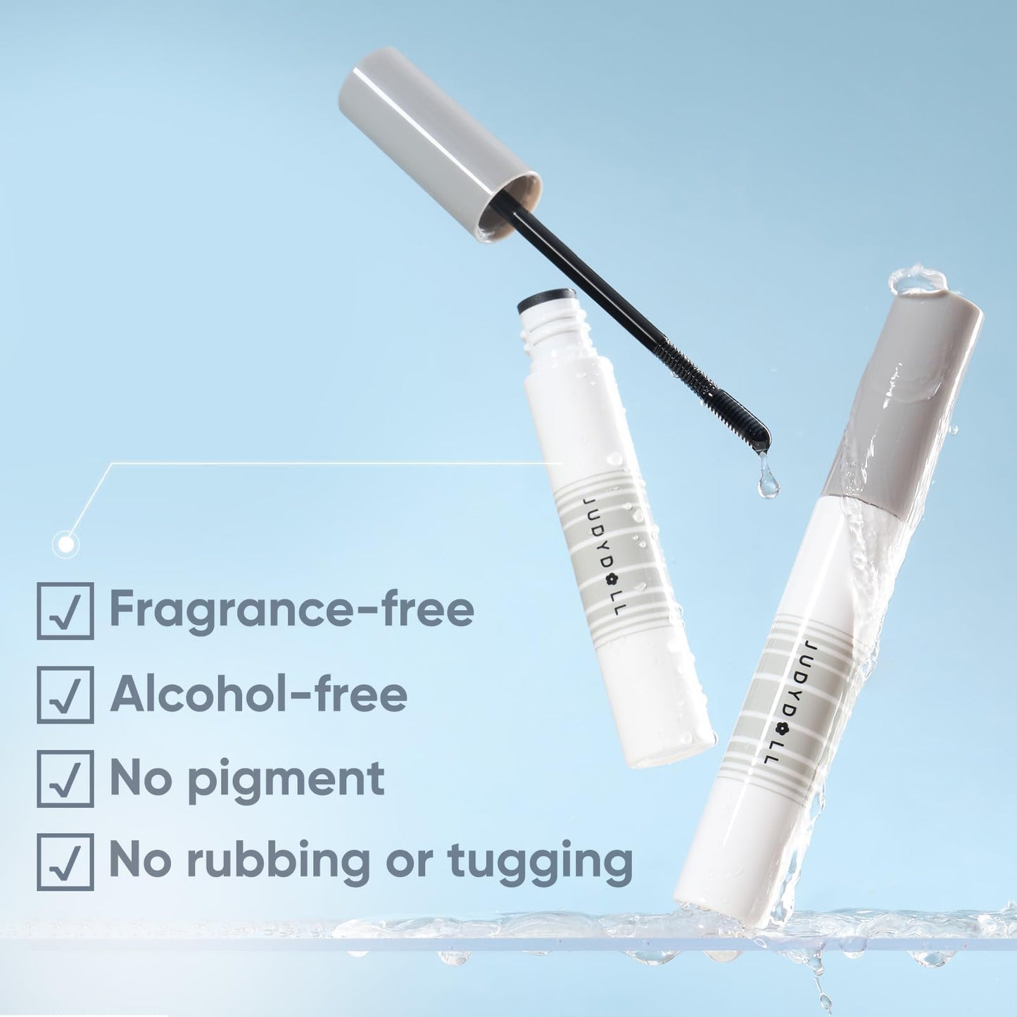JUDYDOLL Mascara Remover- Gentle Remover for Waterproof Eye Makeup,Great Cleanser for Judydoll Iron Mascara, No Irritation, Fast, Safe & Easy, Sensitive Skin Friendly