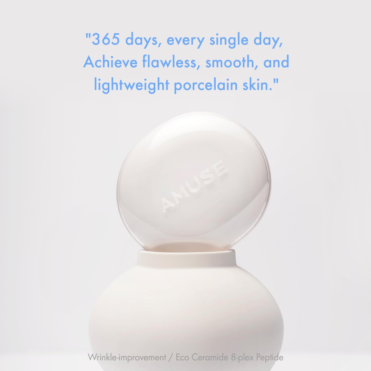 AMUSE SEOUL Ceramic Skin Perfector Cushion Foundation (02 HEALTHY) - Flawless Coverage, Semi Matte Glow, Long Lasting, Lightweight Satin Finish, Vegan, Korean Beauty Makeup (15g / 0.52oz.)