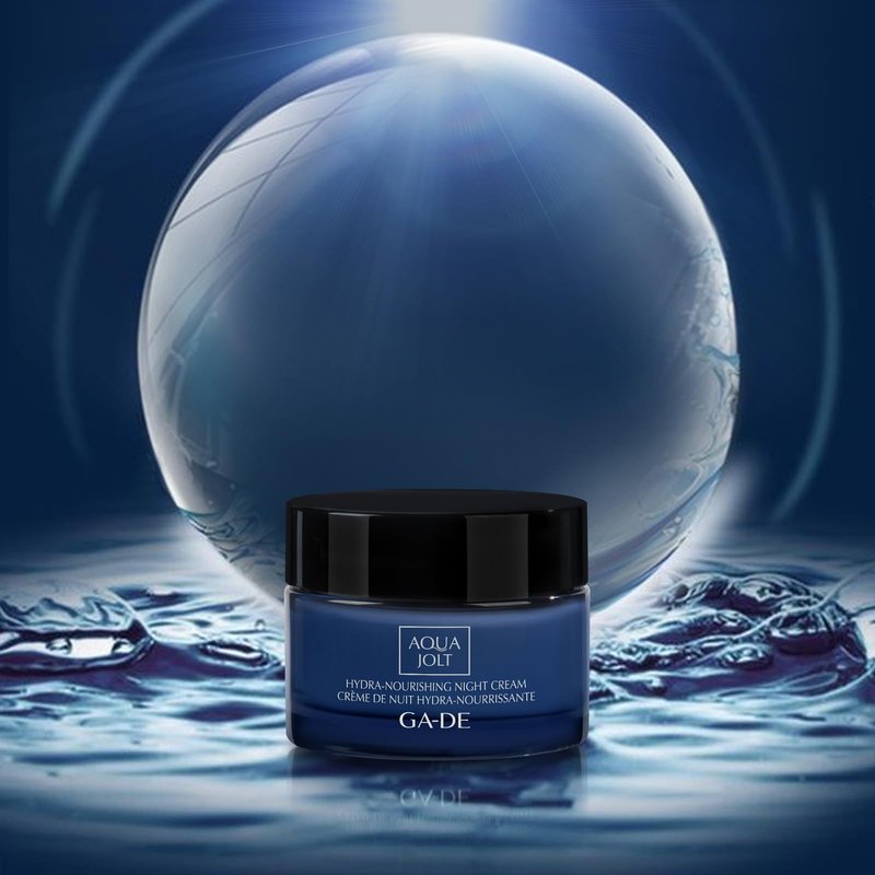 GA-DE Aqua Jolt Hydra-Nourishing Night Cream - Face Moisturizer with Hyaluronic Acid - Face Cream with Tamarind Extract H-22 and Vitamin E - 1.7 oz