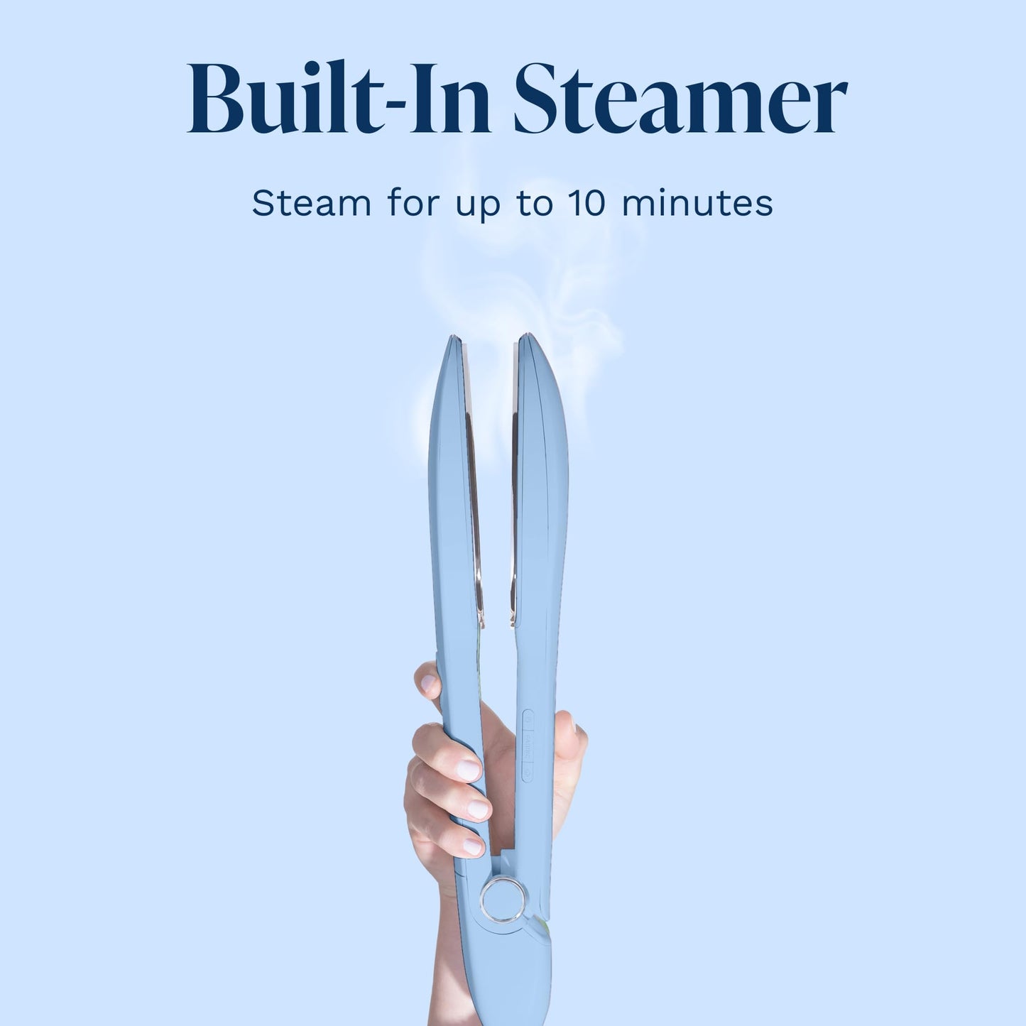 Nori Press Travel Steam Iron - Handheld Iron With Optional Steam Feature - No Ironing Board Required - Easy to Use w/ 6 Fabric Settings - Removes Wrinkles - User Manual Included -Blue