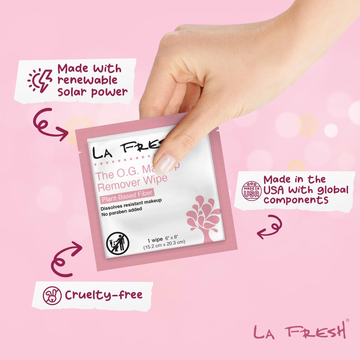 Makeup Removal Facial Cleansing Wipes - Waterproof, 50 Count | Travel Skin Care Essentials