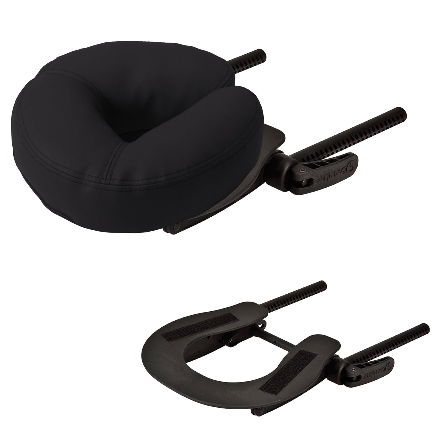 EarthLite Massage Table Face Cradle Deluxe Adjustable - Durable, Fully Adjustable Headrest Platform for Massage Chairs & Tables, Black