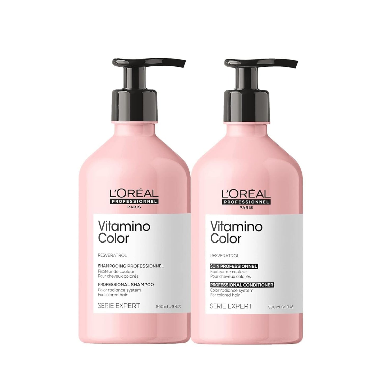 L'Oréal Professionnel Paris Vitamino Color Shampoo & Conditioner Set - Protects & Preserves Hair Color, Prevents Damage, Adds Vibrancy & Enhances Shine