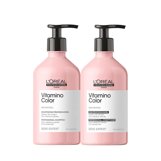 L'Oréal Professionnel Paris Vitamino Color Shampoo & Conditioner Set - Protects & Preserves Hair Color, Prevents Damage, Adds Vibrancy & Enhances Shine