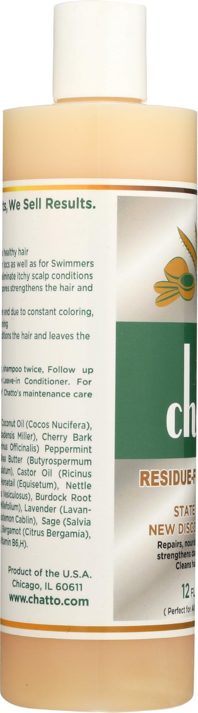 Chatto, Shampoo Residue Free, 12 Ounce