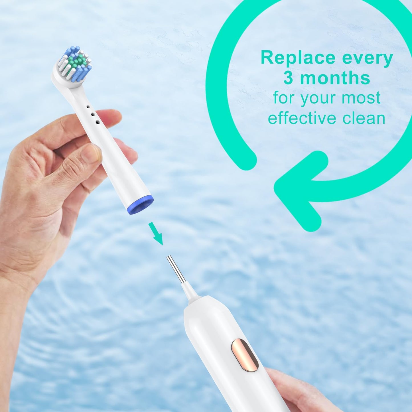Safcare 48pcs Replacement Brush Heads Compatible with Oral B Electric Toothbrushes, Professional Electric Toothbrush Heads Compatible with Oral b Braun Electric Toothbrush