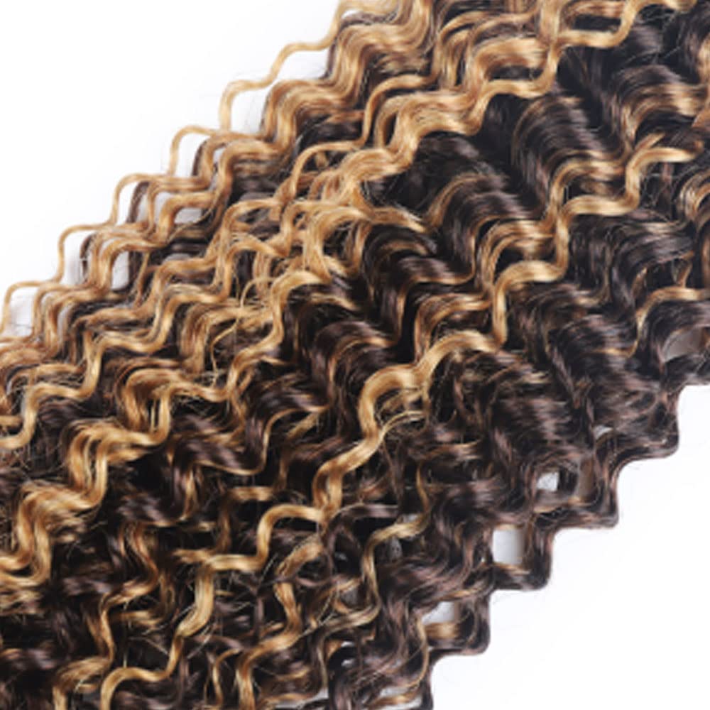 26 28 30 Inch P4/27 Human Hair Bundles Highlight Kinky Curly Bundles 8A Brazilian Virgin Remy Human Hair Extensions 2 Tone Color #4 Bundles Mixed Color #27 Bundles Human Hair Weave