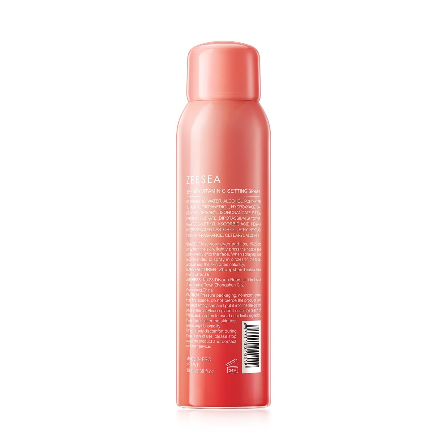 zeesea Vitamin C Hydrating Makeup Setting Spray for Face, Waterproof Make up Setting Fixer Mist type Spray, Long-lasting for 16 hours, Oil Control, 2pcs