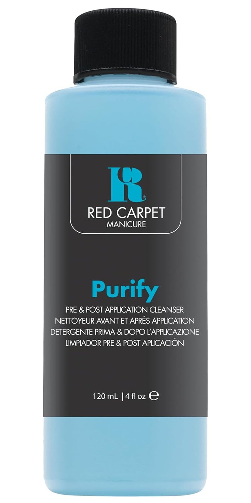 RC Red Carpet Manicure Purify Gel Cleanser - Removes Tacky Residue, Skin-Safe Formula | 4 Fl. Oz.
