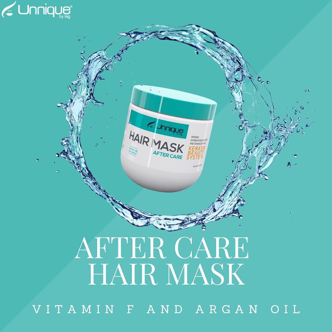 UNNIQUE KBS Hydrating Hair Mask - Ultimate Deep Conditioning Hair Treatment Masque with Argan oil, Repair Dry, Damaged, & Frizzy Hair 16.9 FL OZ