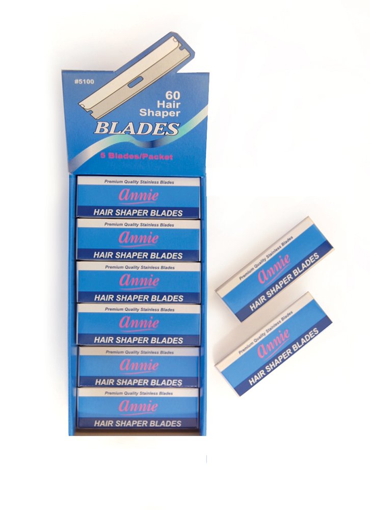 Annie Hair Shaper, 5100 Stainless Steel Blades - 60 Count