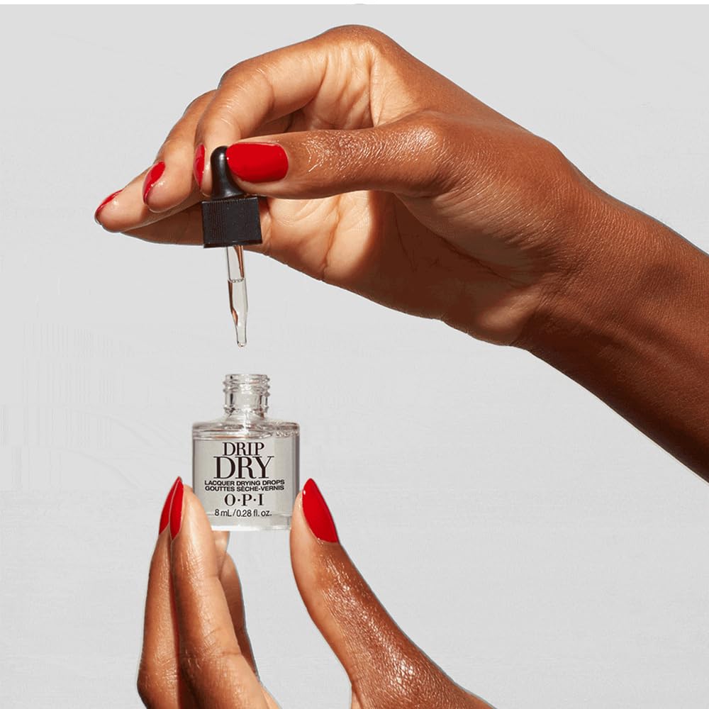 OPI Drip Dry Polish Drying Drops | Nail Polish Quick Drying Drops | Speeds Up Manicure Drying Time | 8ml/0.28 fl oz