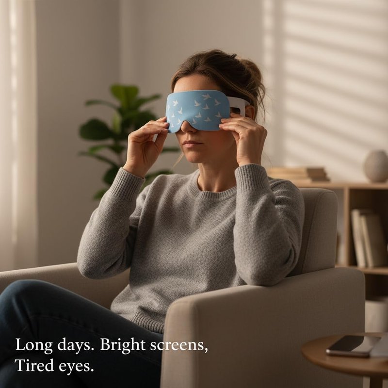 Arcadia Health Self-Heating Mask – 30 Single-Use Warm Compresses for Dryness, Puffiness & Migraine Relief – Soothing Steam Mask for Relaxation, Sleep Support & Under-Eye Care