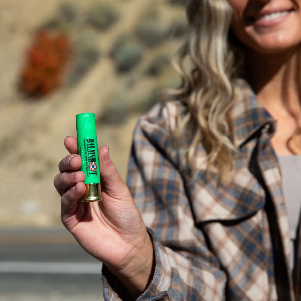 BALMSHOT Lip Balm 4-Pack - SPF 15 Beeswax with Aloe & Vitamin E | Classic, Cool Mint, Vanilla Mint & Pink Camo