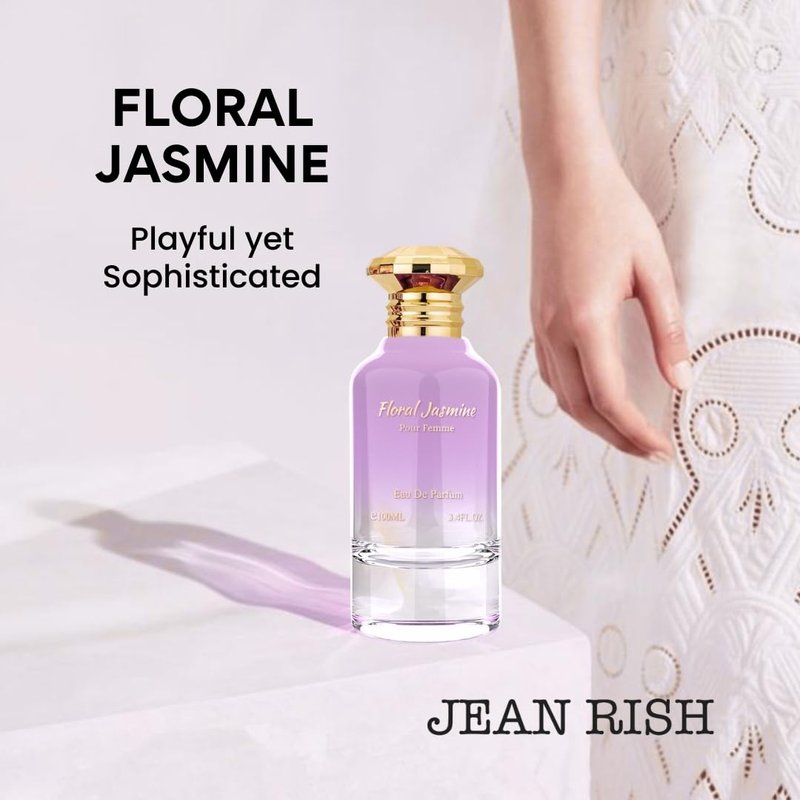 Floral Jasmine Perfume for Women - Long-Lasting Eau De Parfum with Bergamot, Orange & Vanilla | 100ml / 3.4 oz