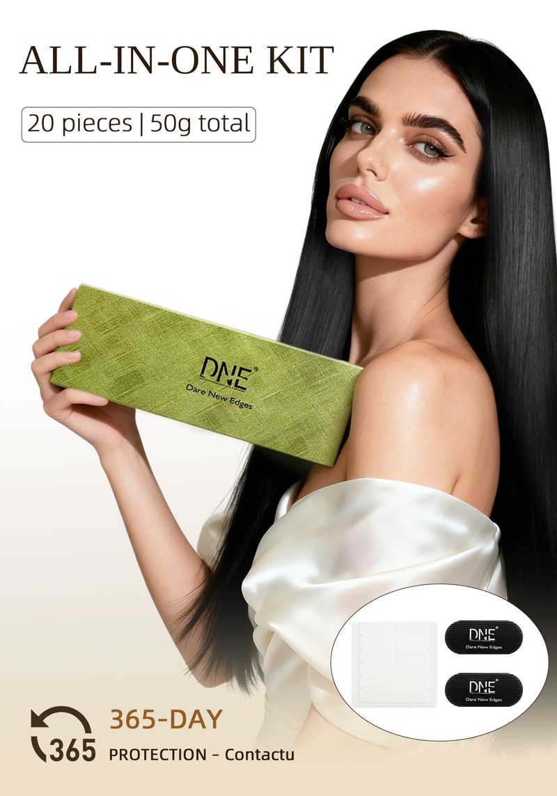 Real Human Hair Tape-In Extensions - 16 Inch, 20 Pcs, Jet Black | Seamless & Invisible Double-Sided Design