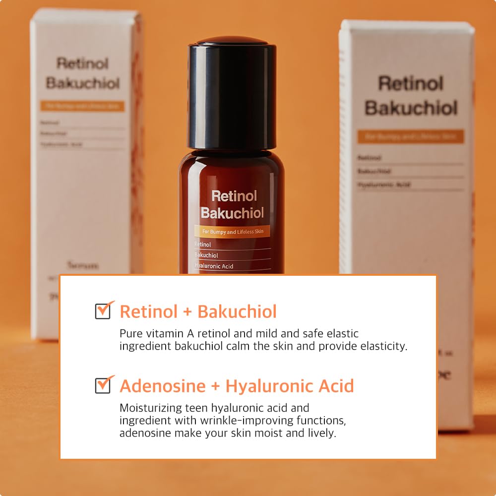 Papa Recipe Retinol Bakuchiol Face Serum(1.01fl oz/30ml) - Vitamin A Serum for Face, Soothing, Firming & Hydrating Skin with Bakuchiol, 10 Hyaluronic Acids, Korean Skin Care, Lightweight & Non-Sticky