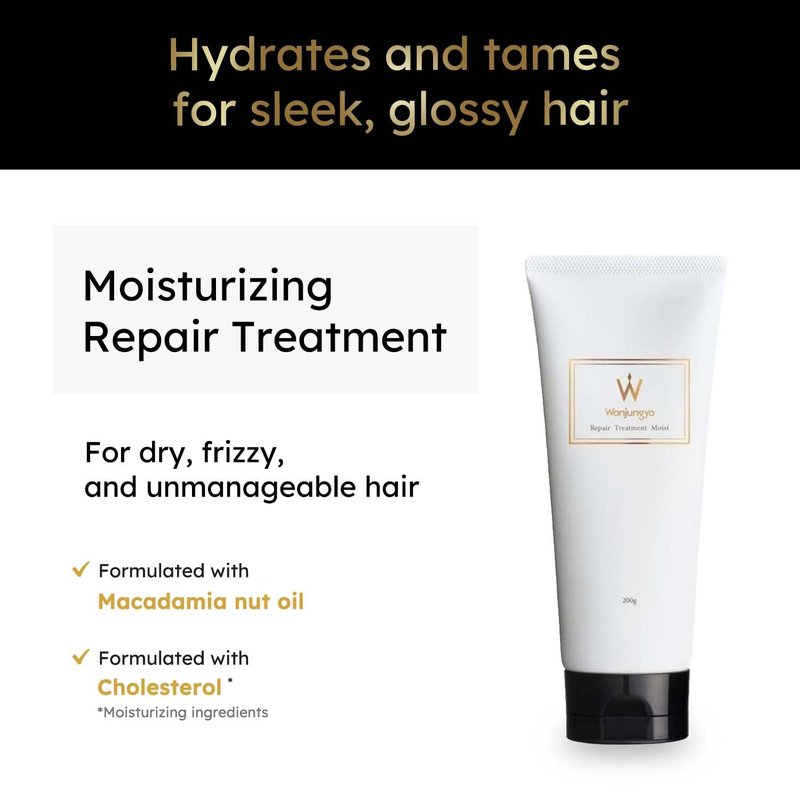 Wonjungyo Shampoo and Treatment Set – Moisturizing Repair Hair Care for Dry & Damaged Hair, K-Beauty, Made in Japan
