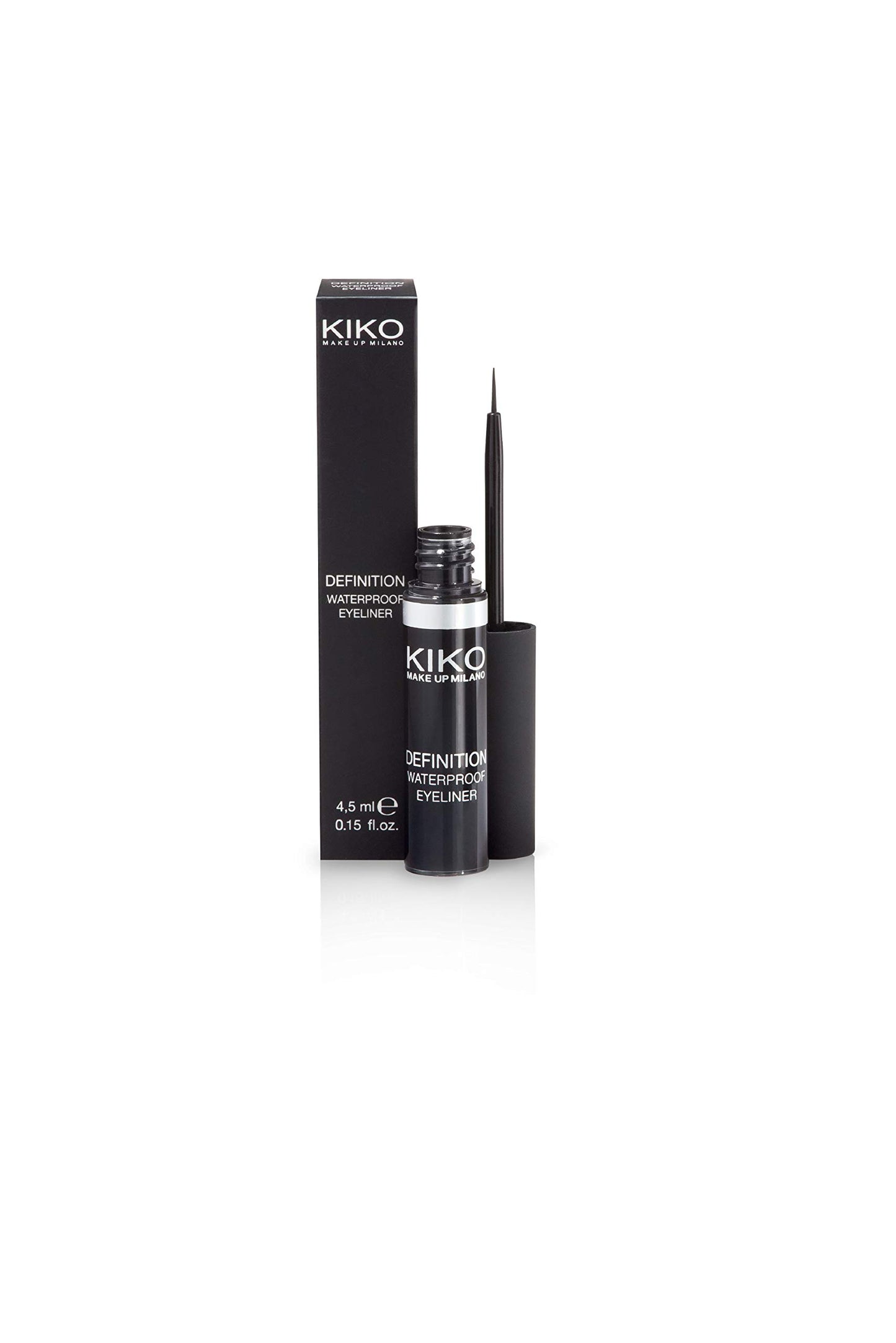 Kiko Milano Definition Waterproof Eyeliner – Precise, Long-Lasting Liquid Eyeliner, Smudge-Resistant, Intense Black, Easy Application – 2.5ml
